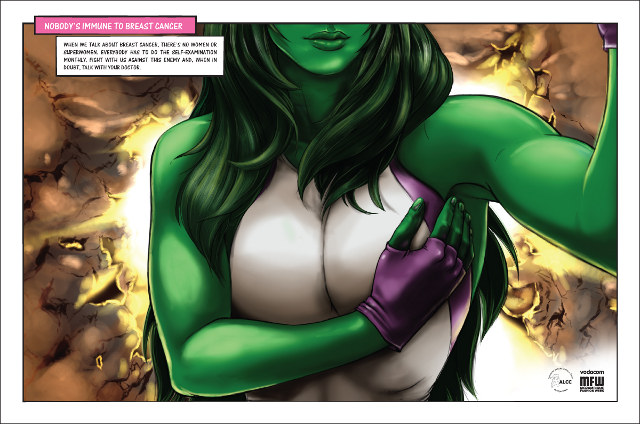 She-hulk breast self-exam